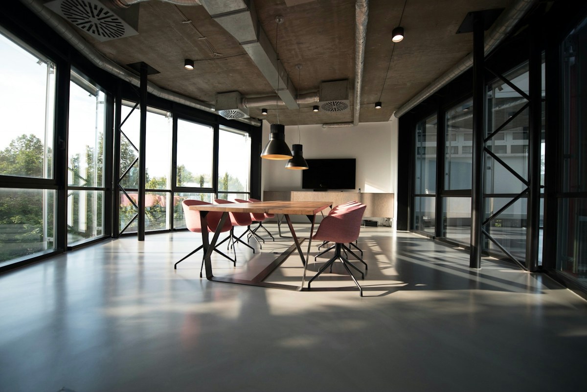 Office interiors — illustrative stock photograph