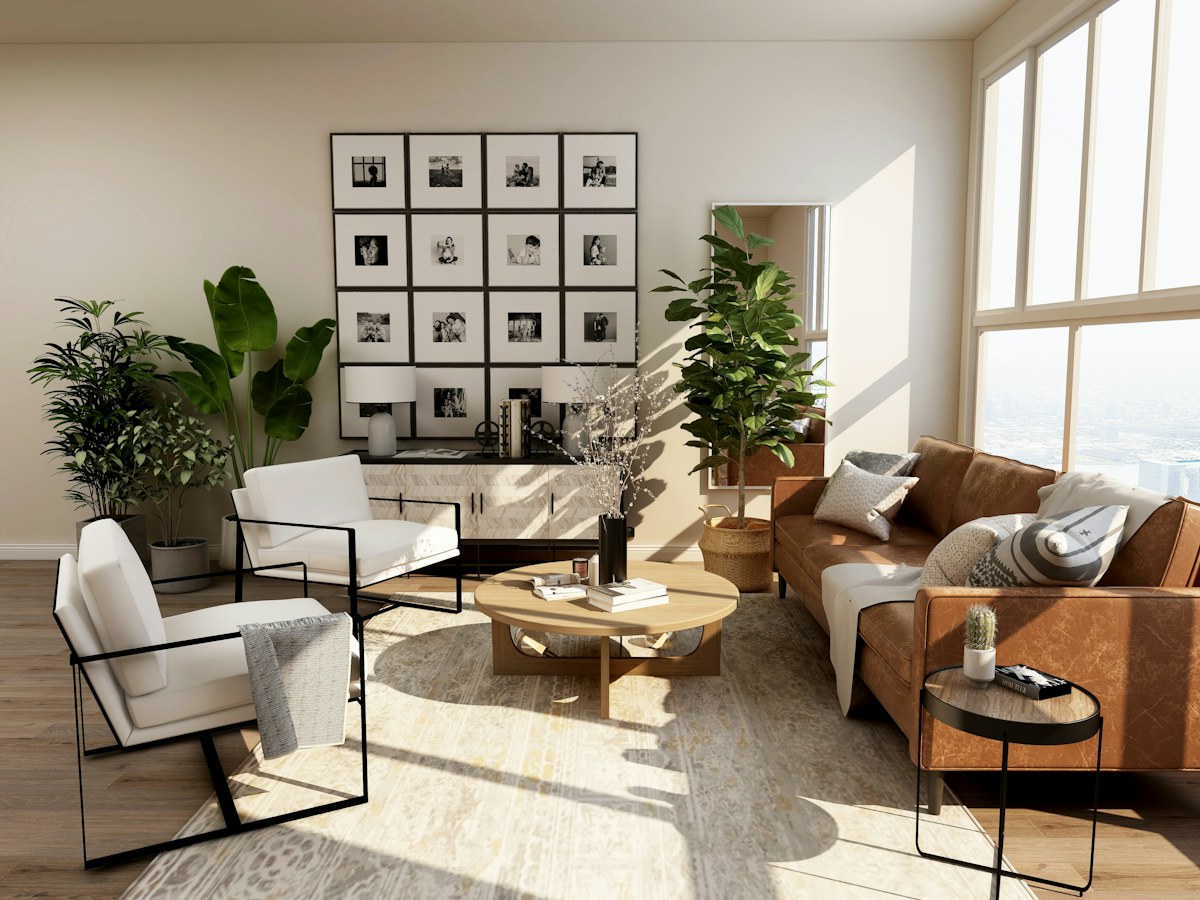 Villa interiors — illustrative stock photograph